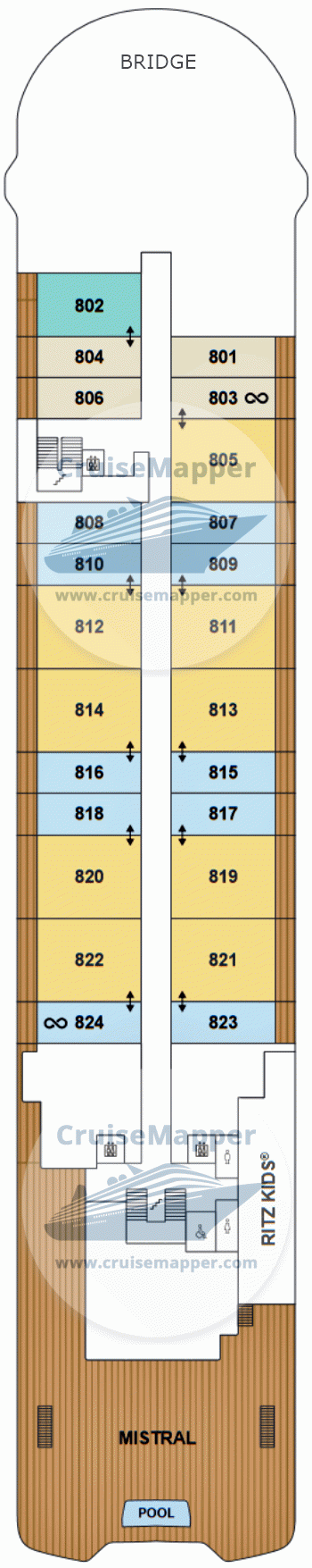 Ritz-Carlton Evrima Deck 08 - Cabins-Bridge-Lido-Pool-Kids