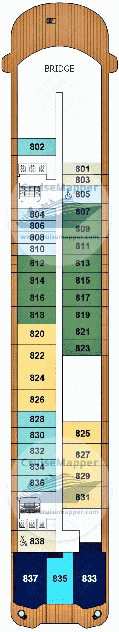 Ritz-Carlton Ilma Deck 08 - Cabins-Bridge