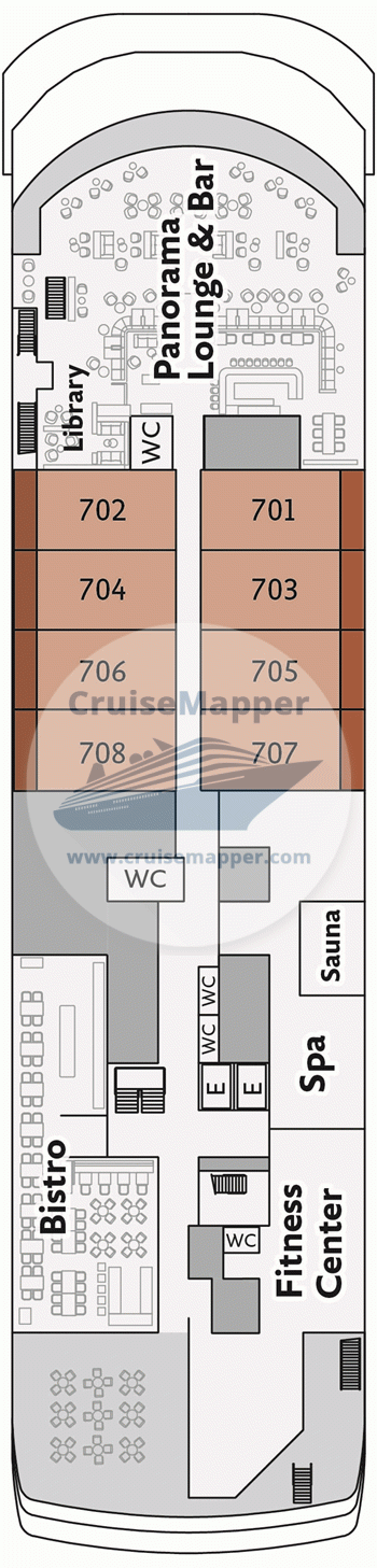 Quark Ultramarine Deck 07 - Cabins-Spa-Lounge