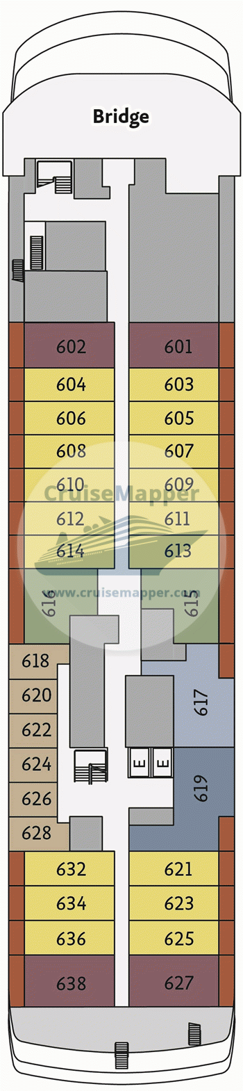 Quark Ultramarine Deck 06 - Cabins-Bridge