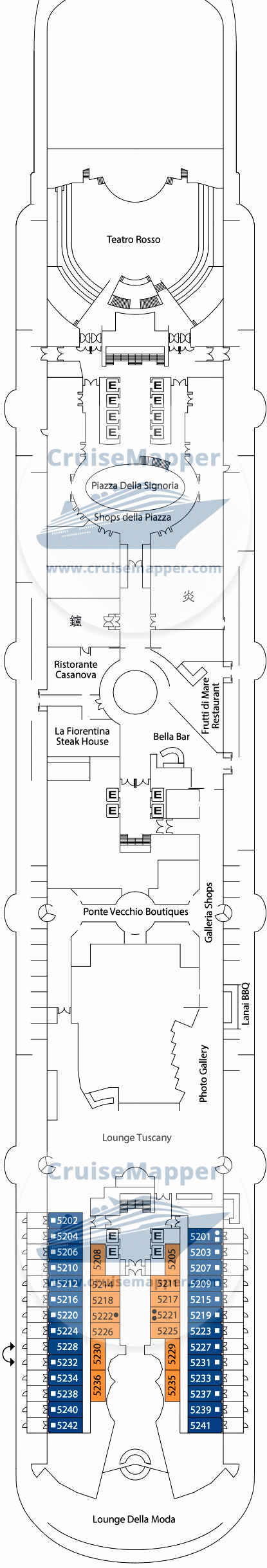 Carnival Firenze Deck 20 - COSTA-deck5