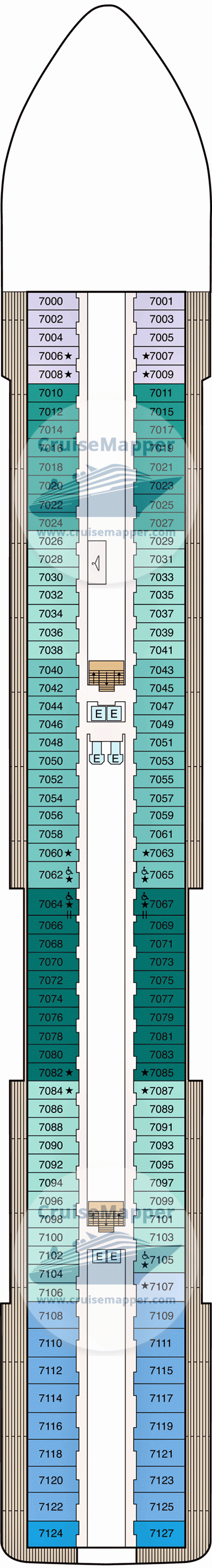 Oceania Allura Deck 07 - Cabins