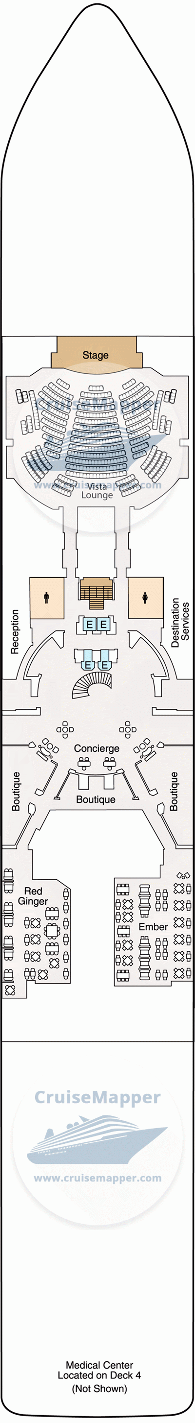 Oceania Allura Deck 05 - Lobby-Shops-Restaurants