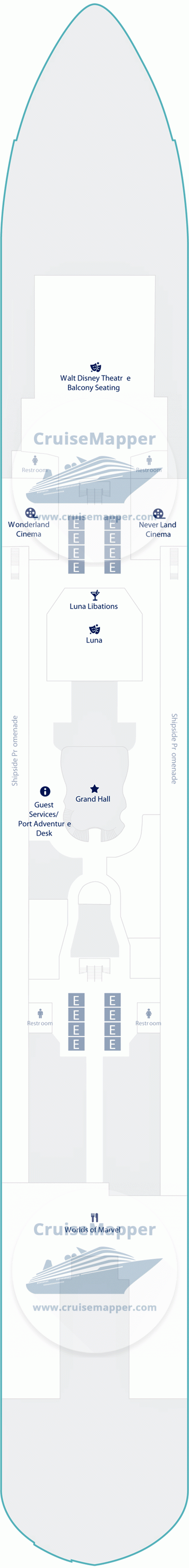 Disney Believe Deck 04 - Lower Promenade Disney Believe Deck 04 - Lower Promenade