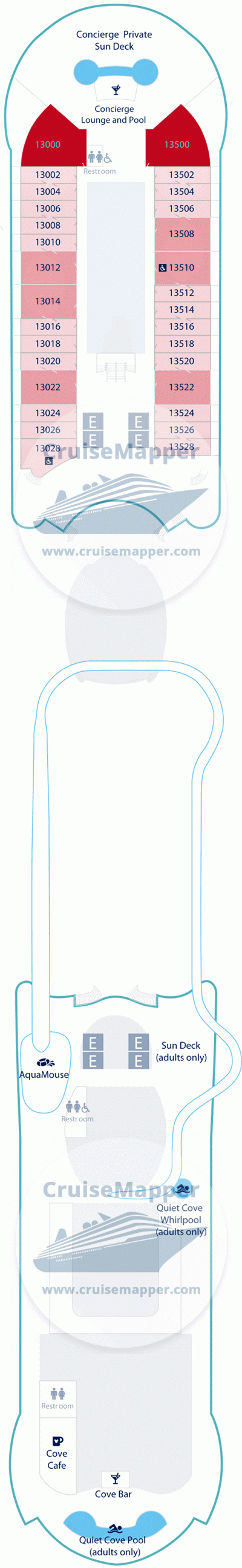 Disney Believe Deck 13 - Cabins-Pools-Sundeck3 Disney Believe Deck 13 - Cabins-Pools-Sundeck3