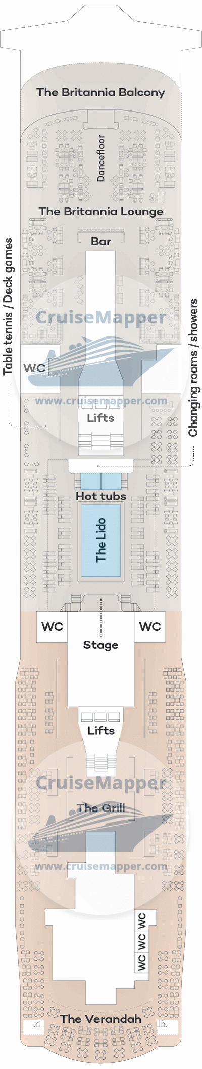 Spirit of Adventure Deck 12 - Lido-Pool