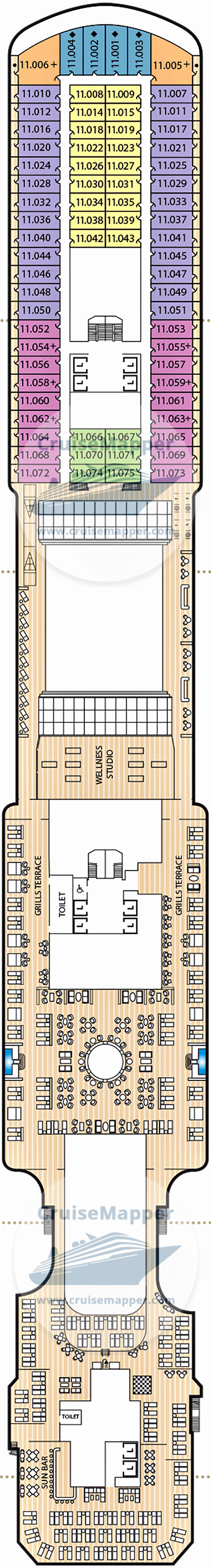 Queen Anne Deck 11 - Cabins-Sundeck3