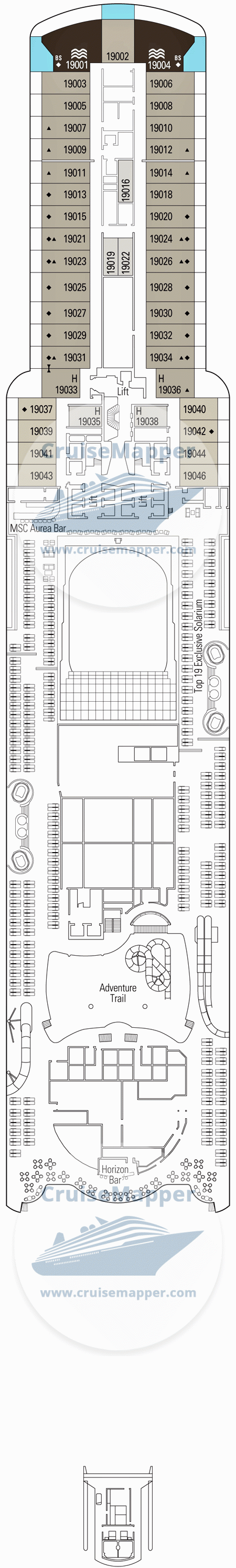 MSC Seascape Deck 19 - Suites-Yacht Club3-Adventure Trail1