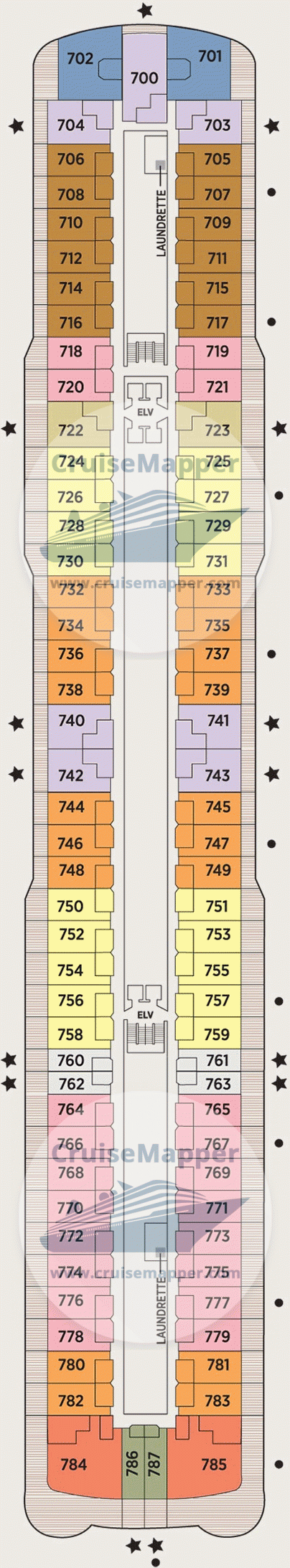 Seven Seas Splendor Deck 07 - Cabins