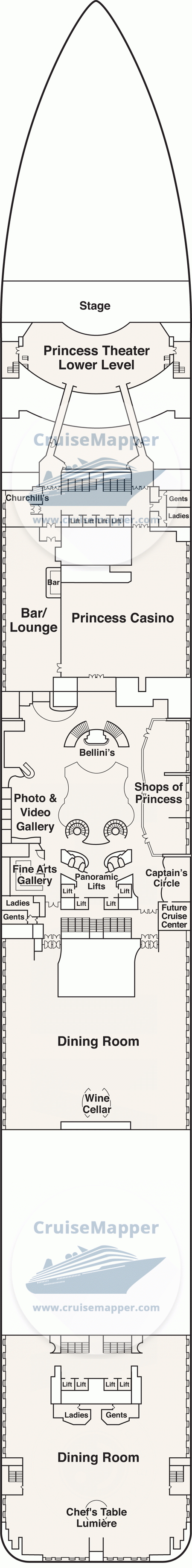 Sky Princess Deck 06 - Fiesta-Dining-Casino-Shops1