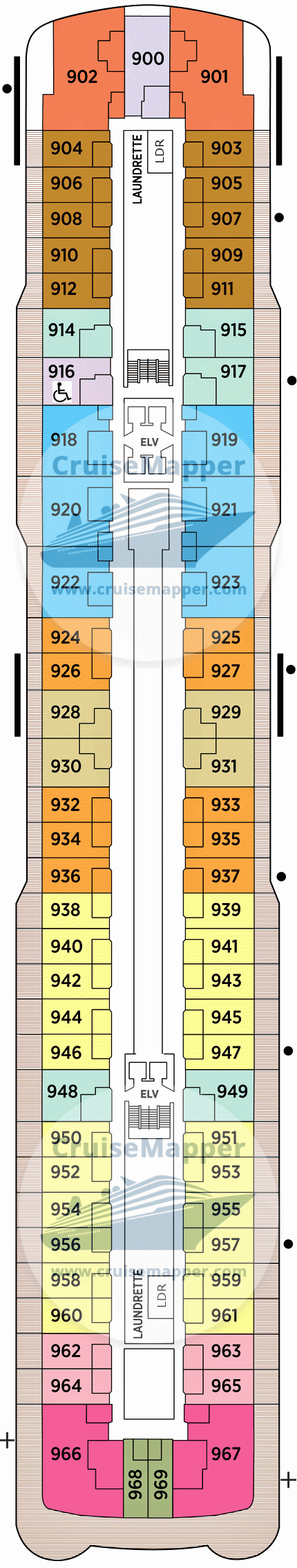 Seven Seas Grandeur Deck 09 - Cabins