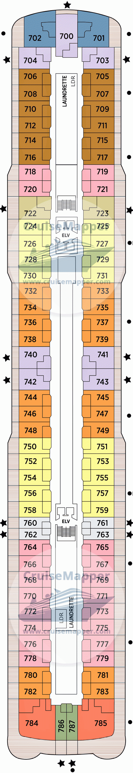 Seven Seas Grandeur Deck 07 - Cabins