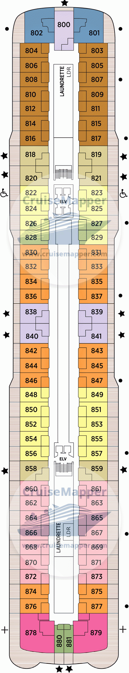 Seven Seas Grandeur Deck 08 - Cabins