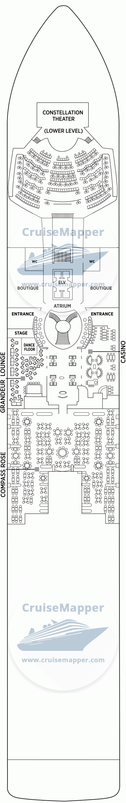 Seven Seas Grandeur Deck 04 - Dining-Lounge-Casino-Shops