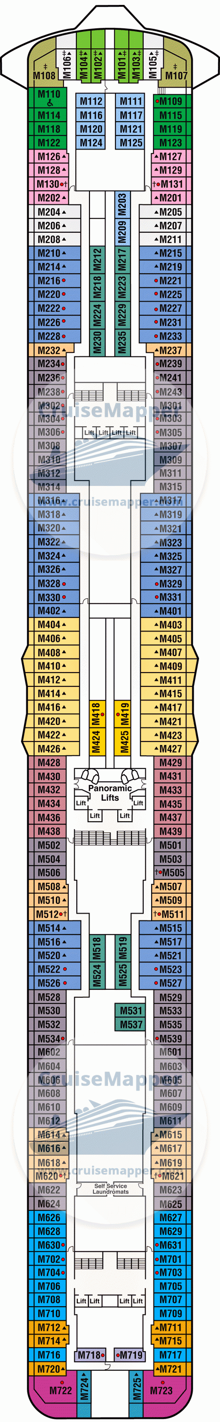 discovery princess cruise ship map