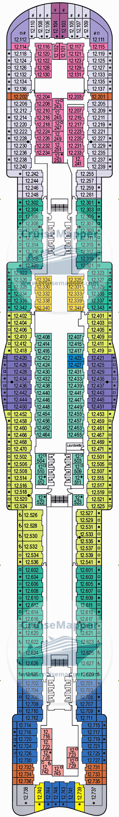 Arvia Deck 12 - Cabins