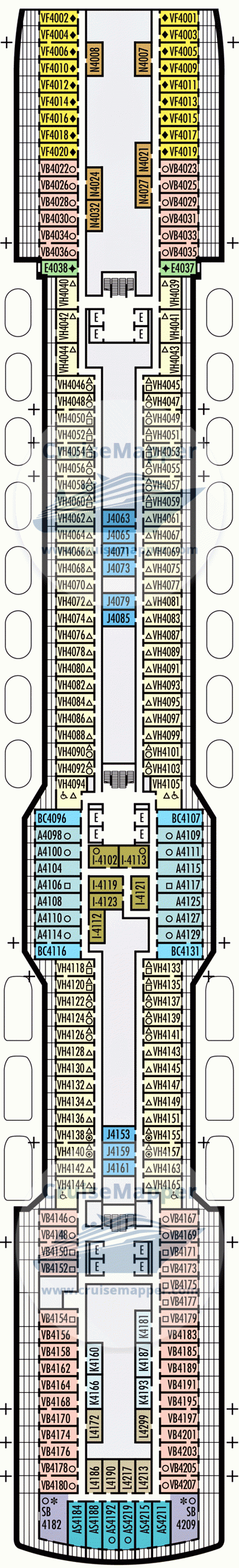 Ms Rotterdam Deck 4 Plan CruiseMapper Ms Rotterdam Deck 4 Plan CruiseMapper