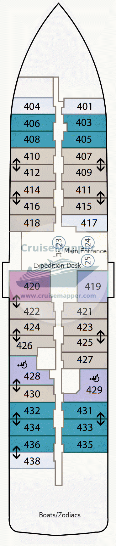 Ocean Discoverer Deck 04 - Cabins