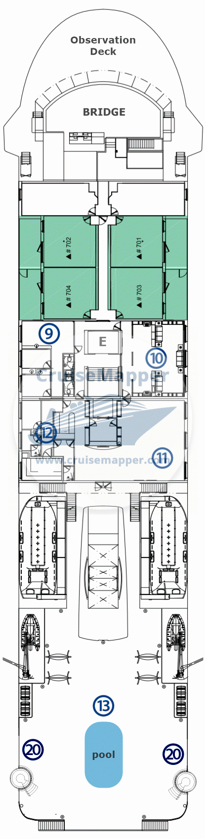 Sylvia Earle Deck 07 - Cabins-Bridge-Spa-Pools