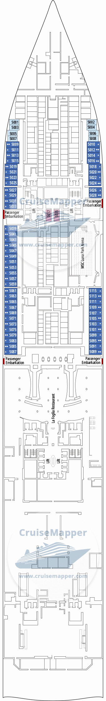 MSC World Europa Deck 05 - Berlin-Cabins