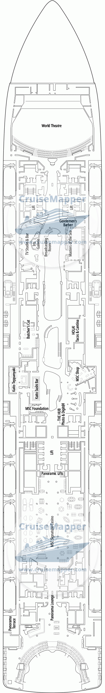 MSC World America Deck 07 - Casino-Shops