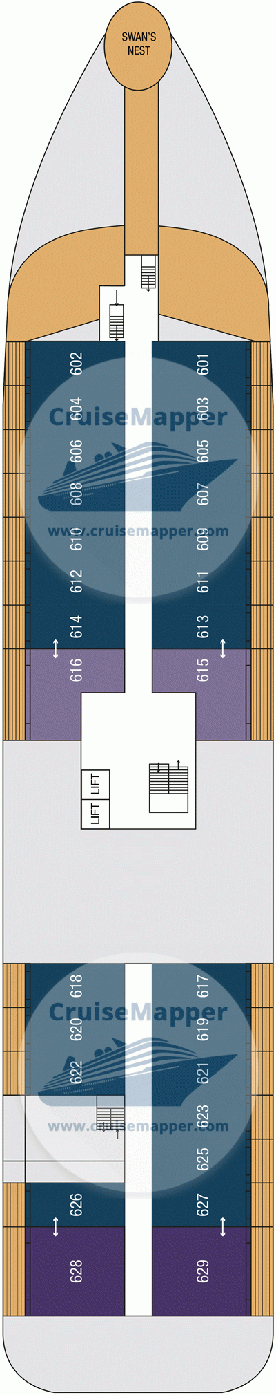 SH Minerva Deck 06 - Swan's Nest-Cabins