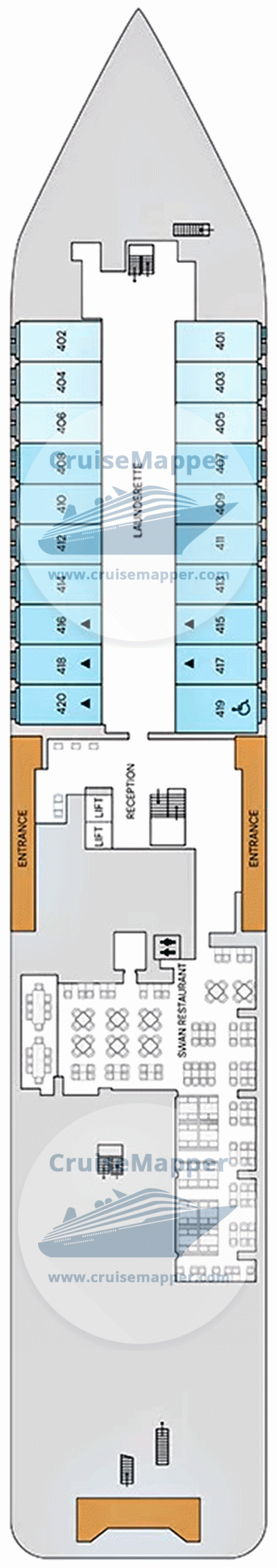 SH Diana Deck 04 - Lobby-Restaurant-Cabins