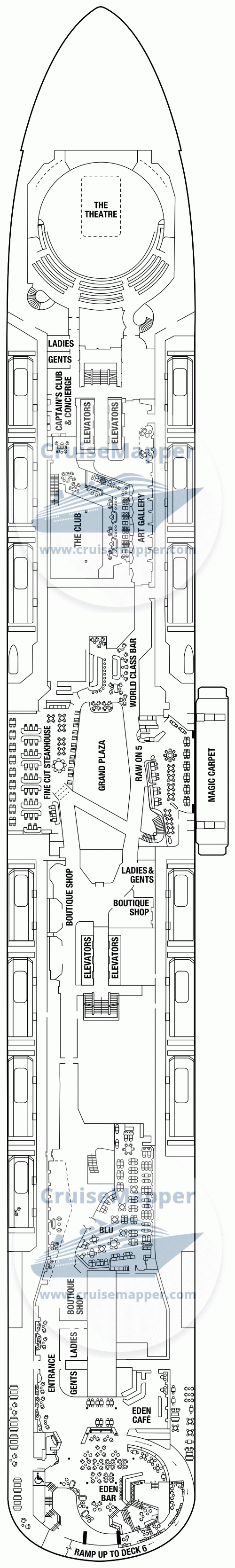 Celebrity Ascent deck 5 plan | CruiseMapper