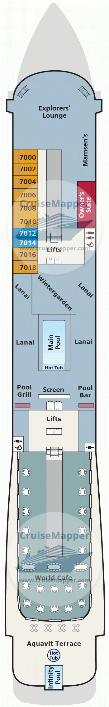 Viking Vela Deck 07 - Cabins-Lido-Pools