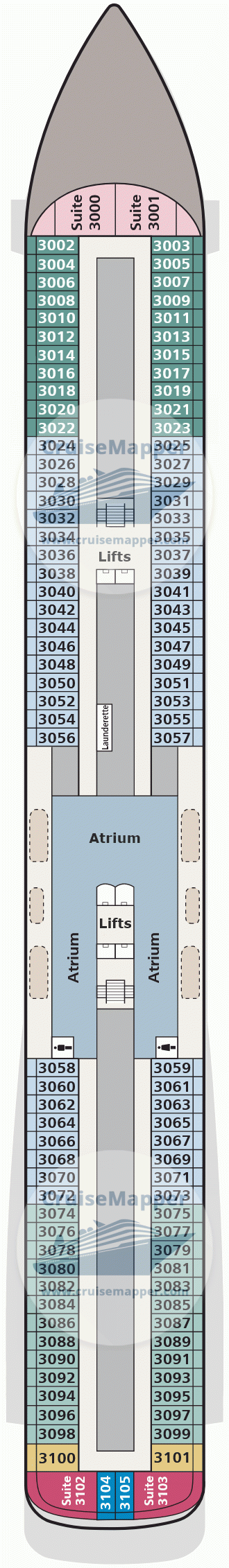 Viking Vesta Deck 03 - Cabins