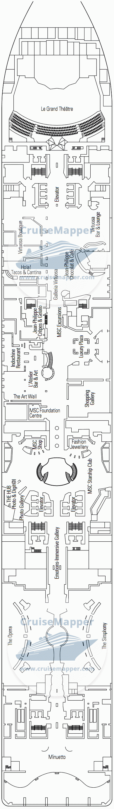 MSC Euribia Deck 06 - Dining-Shops