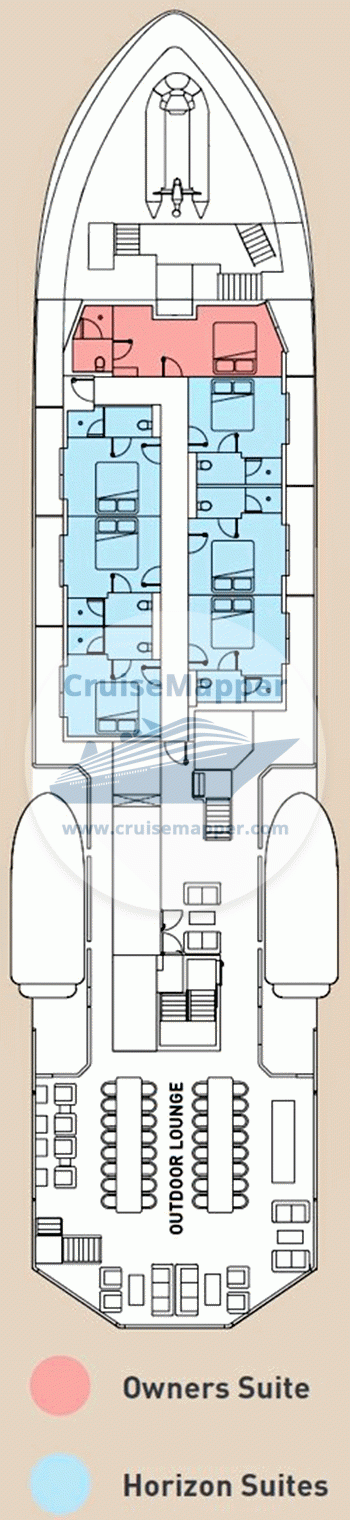 Island Escape yacht Deck 03 - Horizon-Cabins-Outdoor Lounge