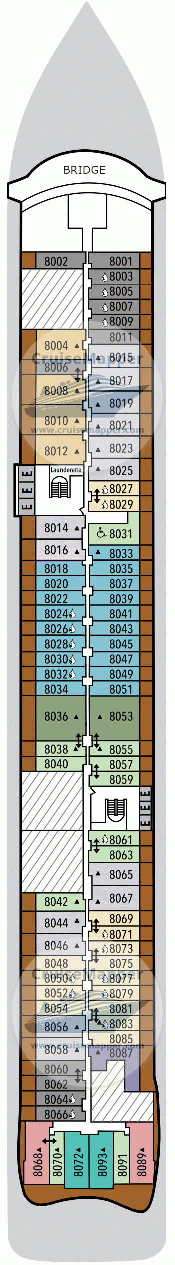 Silver Nova Deck 08 - Cabins-Bridge