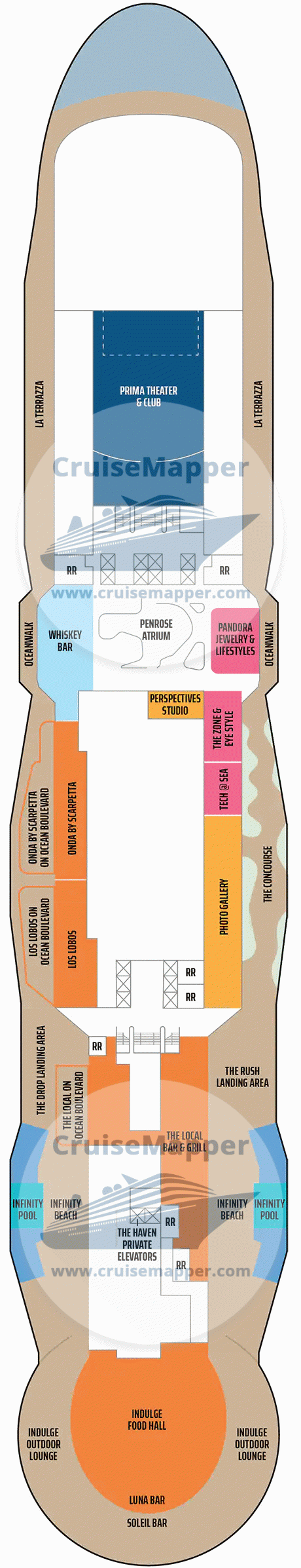 Norwegian Prima Deck 08 - Promenade-Lido-Pools-Shops3