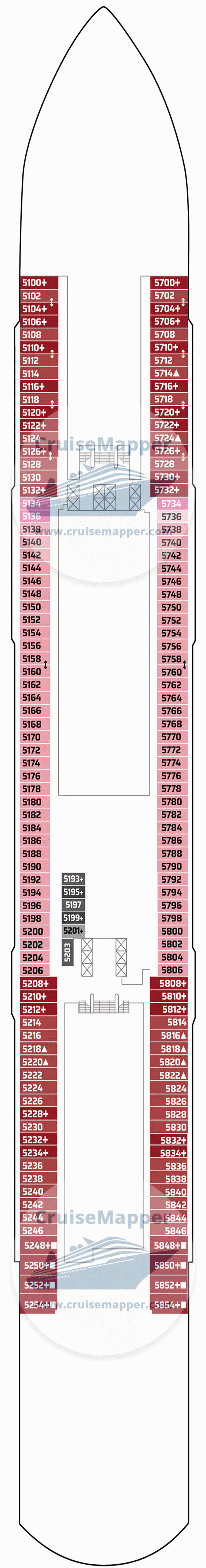Norwegian Aura Deck 05 - Cabins