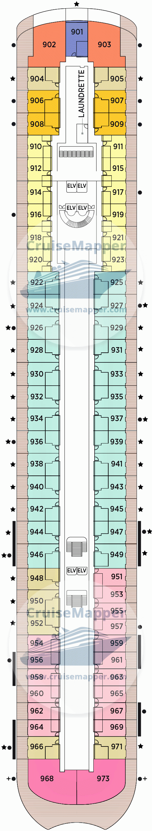 Seven Seas Prestige Deck 09 - Cabins