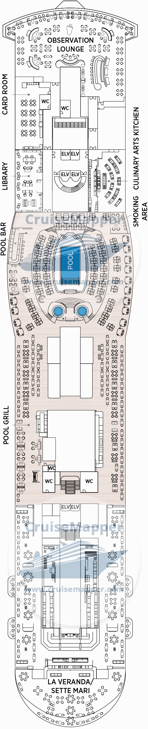 Seven Seas Prestige Deck 12 - Observation-Lido-Pools-Sundeck1