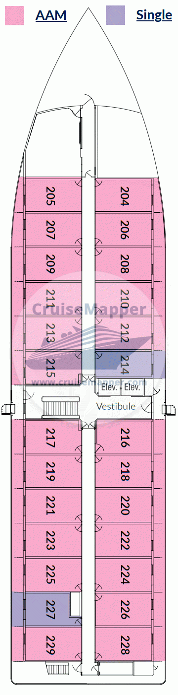 ACL American Navigator Deck 02 - Cabins