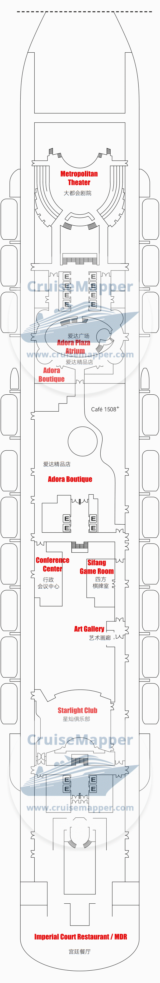 Adora Flora City Deck 04 - Promenade1-Dining2-Lounge1-Shops1