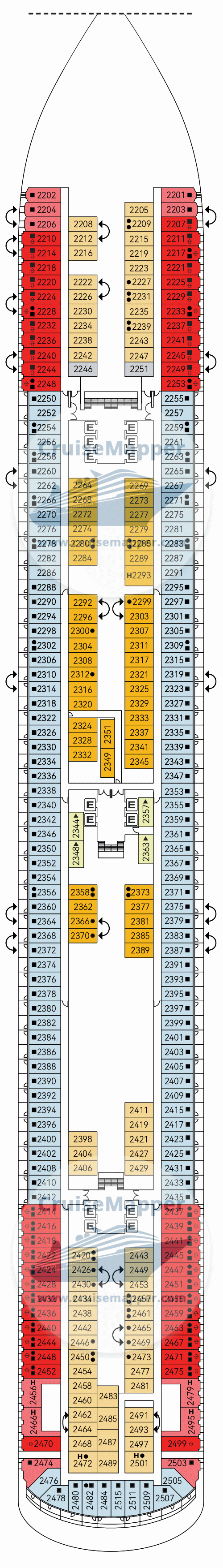 Adora Flora City Deck 02 - Cabins