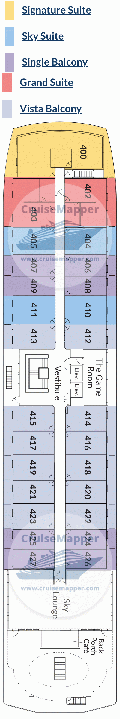 ACL American Grace Deck 04 - Suites-Sky Lounge-Lido ACL American Grace Deck 04 - Suites-Sky Lounge-Lido