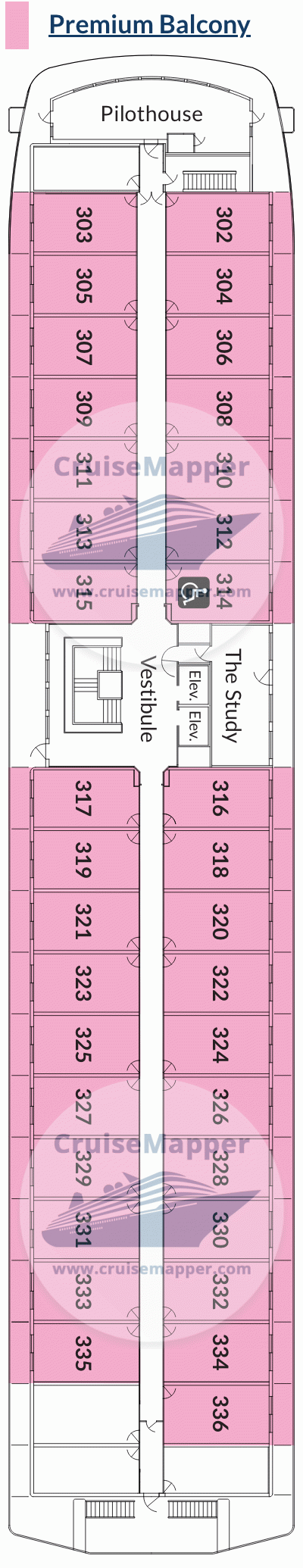 ACL American Grace Deck 03 - Cabins-Bridge ACL American Grace Deck 03 - Cabins-Bridge