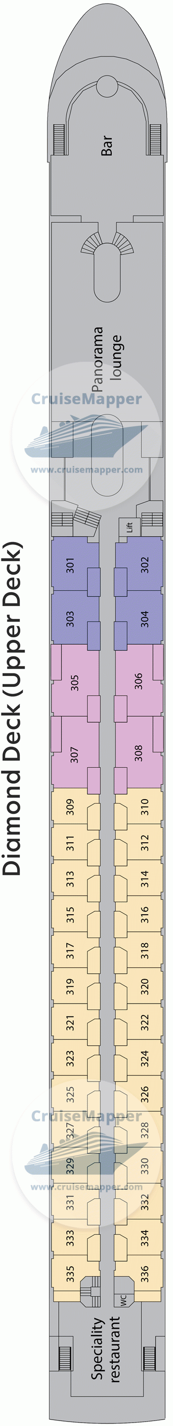 Riviera Rhapsody Deck 03 - Diamond-Cabins-Lounge-Mosaic