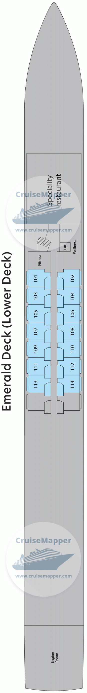 MS Riviera Reflection Deck 01 - Emerald-Cabins-Wellness-Crew