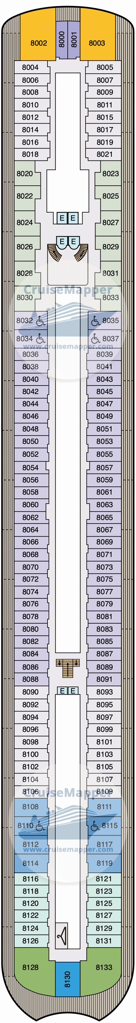 Oceania Sonata Deck 08 - Cabins
