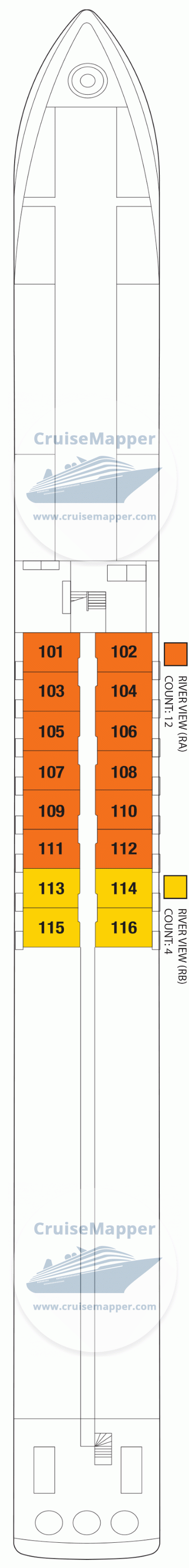 Celebrity Wanderer Deck 01 - Cabins-Crew-Wellness