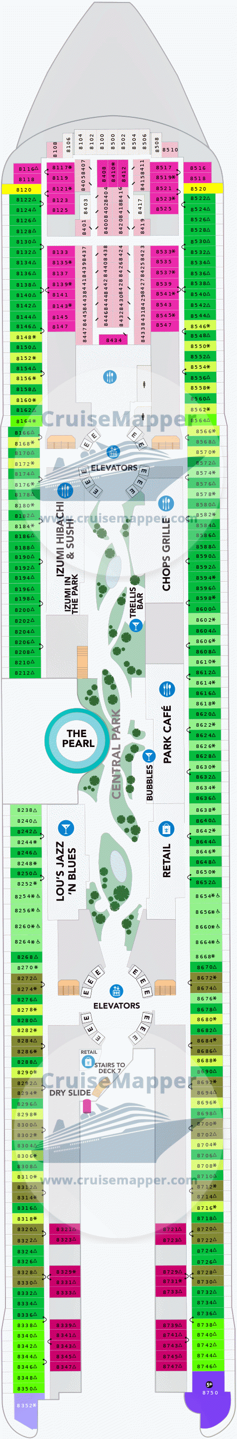 Hero Of The Seas Deck 08 - Cabins-Central Park