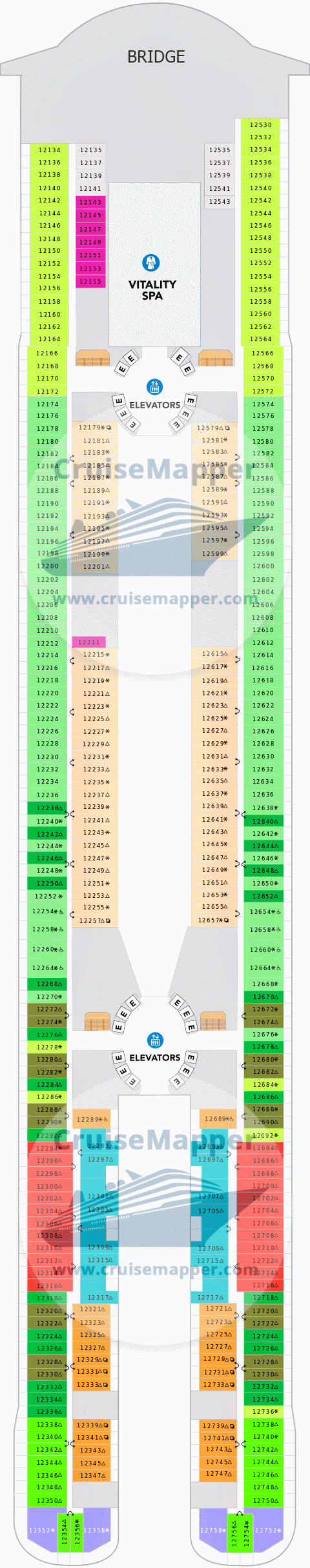 Hero Of The Seas Deck 12 - Cabins-Bridge-Spa1