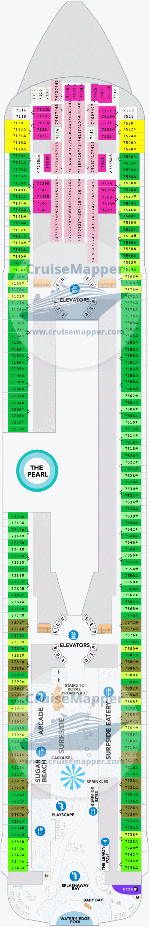 Hero Of The Seas Deck 07 - Cabins-Surfside-Splashaway