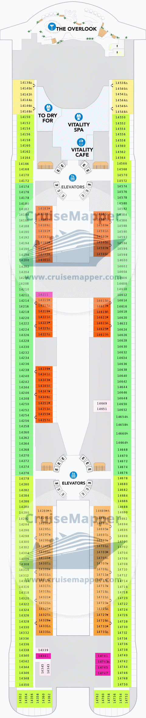Hero Of The Seas Deck 14 - Cabins-Spa2